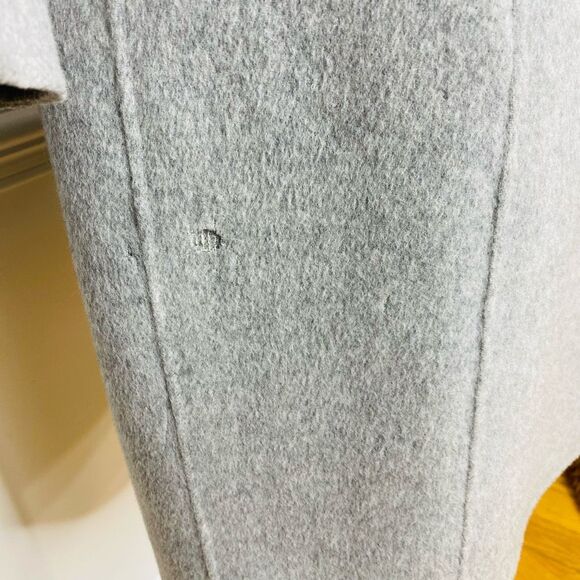 Theory Gray Wool / Cashmere Blend Wilrose Winsome Hooded Coat Size Large - Picture 8 of 14